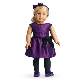 purple party dress girl