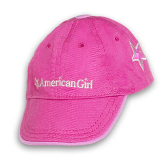 American Girl Retired 2007 PINK LOGO Baseball CAP