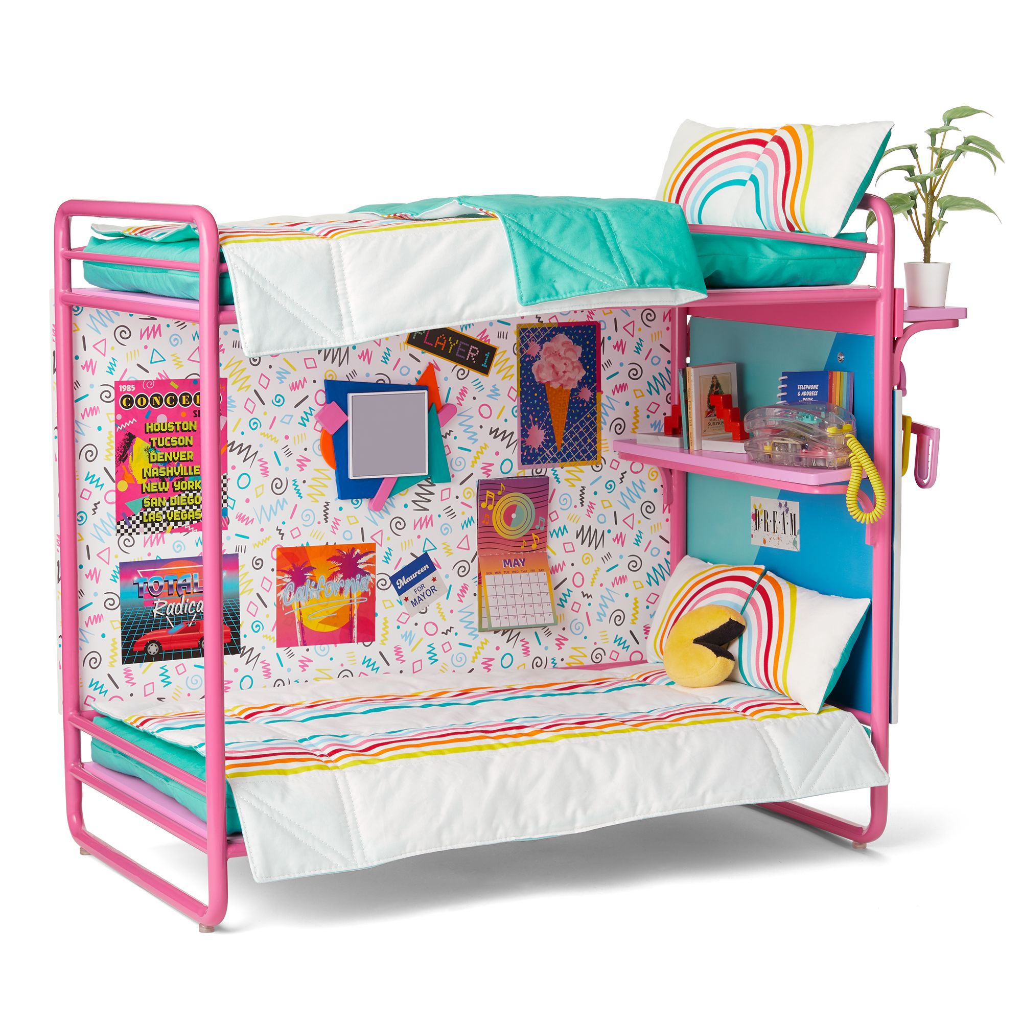American girl doll bunk bed with desk hotsell