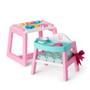 The Convertible High Chair and Play Table.