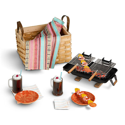 american girl doll picnic set