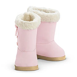 girls pink fur boots