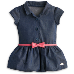 American Girl Truly Me 2016 Dot Leggings And Indigo Denim Dress With Belt