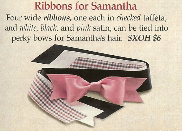 American Girl Samantha Pink Hair Ribbon~Bow from Tea Party Outfit~NO Dress