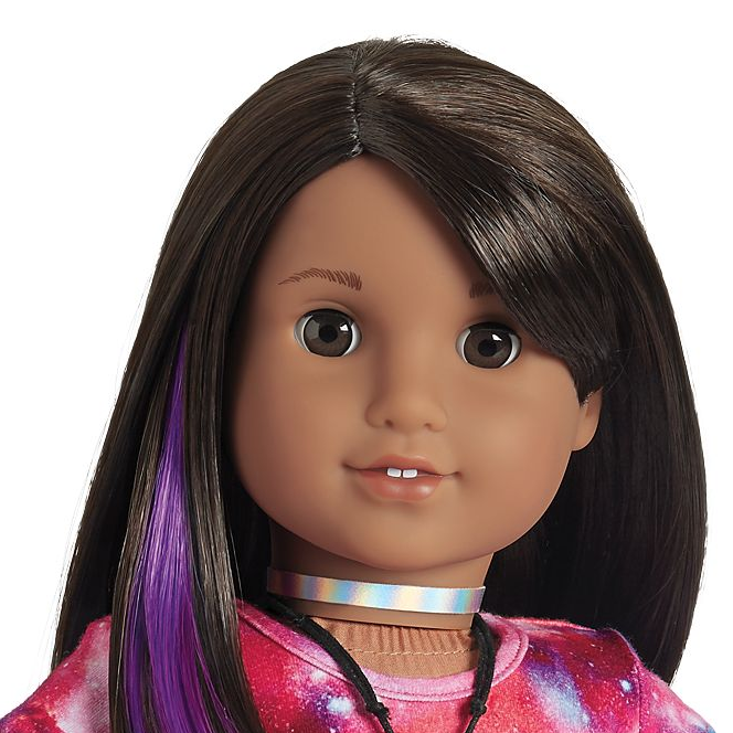 18'' American Girl Doll Luciana Vega Straight Dark-Brown Hair Wig Accessory Toys 