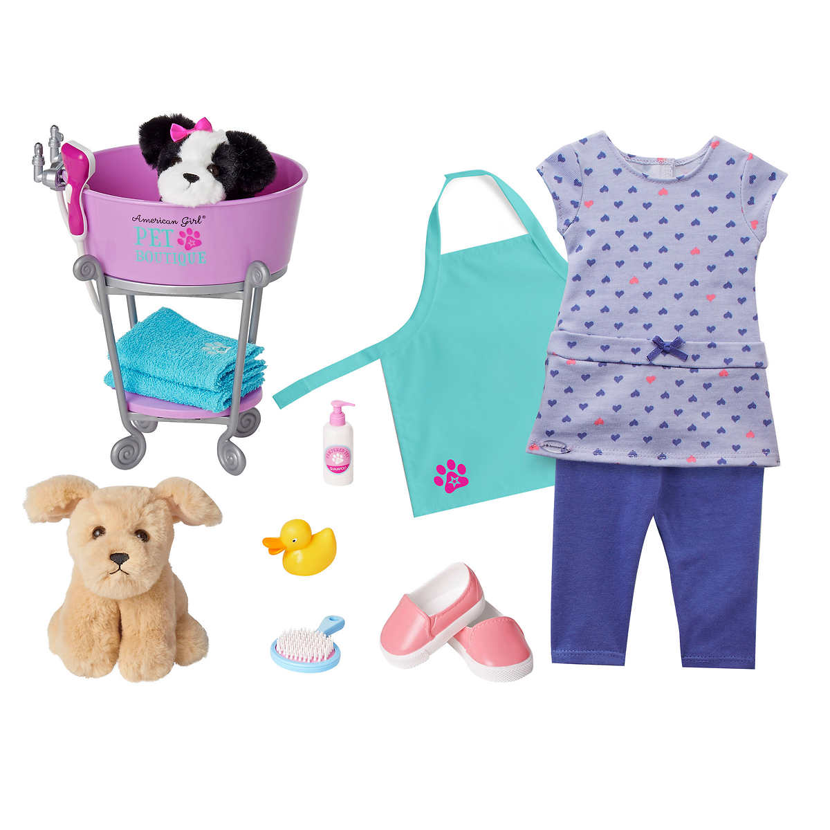 American girl 2024 pet grooming set