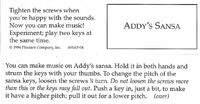 Instructions to Addy's Sansa, sold with Addy's Winter Fun set.