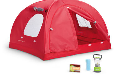 JUST ADDED - American Girl Doll Camping Set With Tent, Sleeping