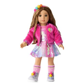 TrollsFuzzyFuchsiaSparkleOutfit