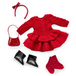 Crimson Sparkle Sweater Dress