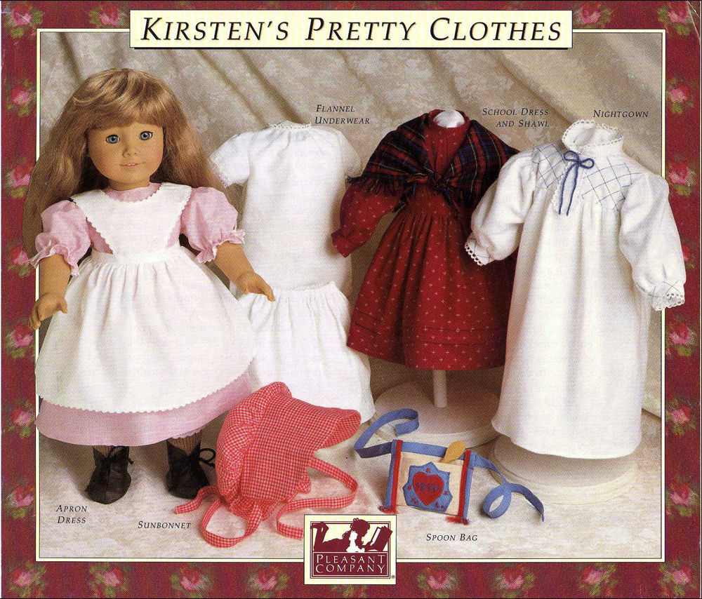 American Girl Kirsten Doll Summer Dress And Straw Hat