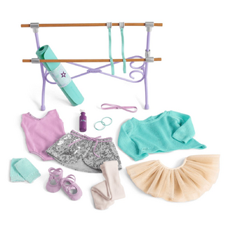American girl doll ballet barre and outfit set best sale