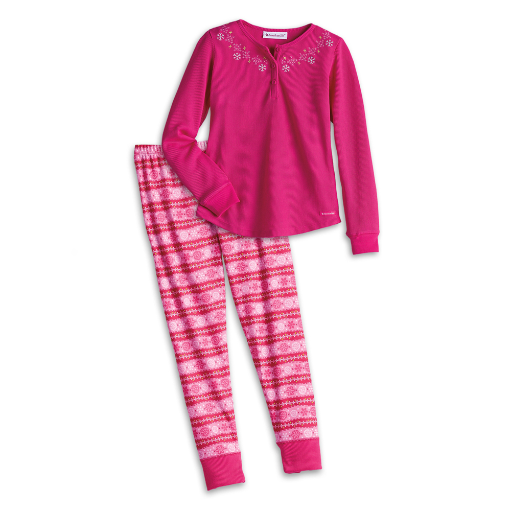 Pink fair isle pajamas sale