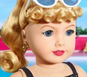 Side view of the doll.