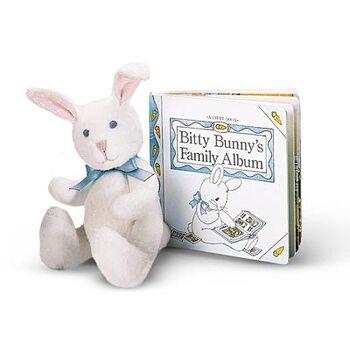 Bitty Bunny and book.