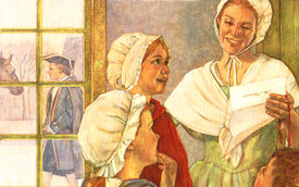 The Merrimans with Felicity's invitation.