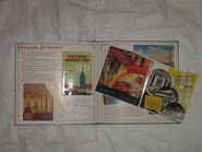 The open scrapbook, displaying the Chicago World Fair.