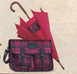 Plaid Book Bag and .
