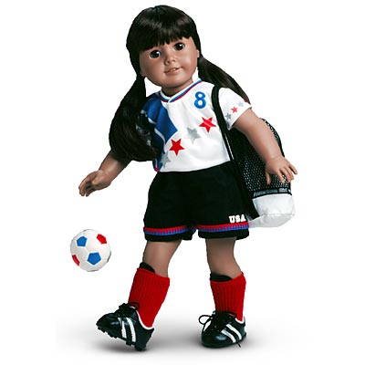 american girl doll soccer player