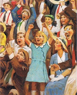 Louise attends the baseball game with Kit and Stirling.