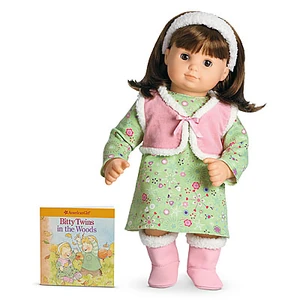 Robe American Girl Taille 5 En Denim à Carreaux Pour Poupée Bitty Twin