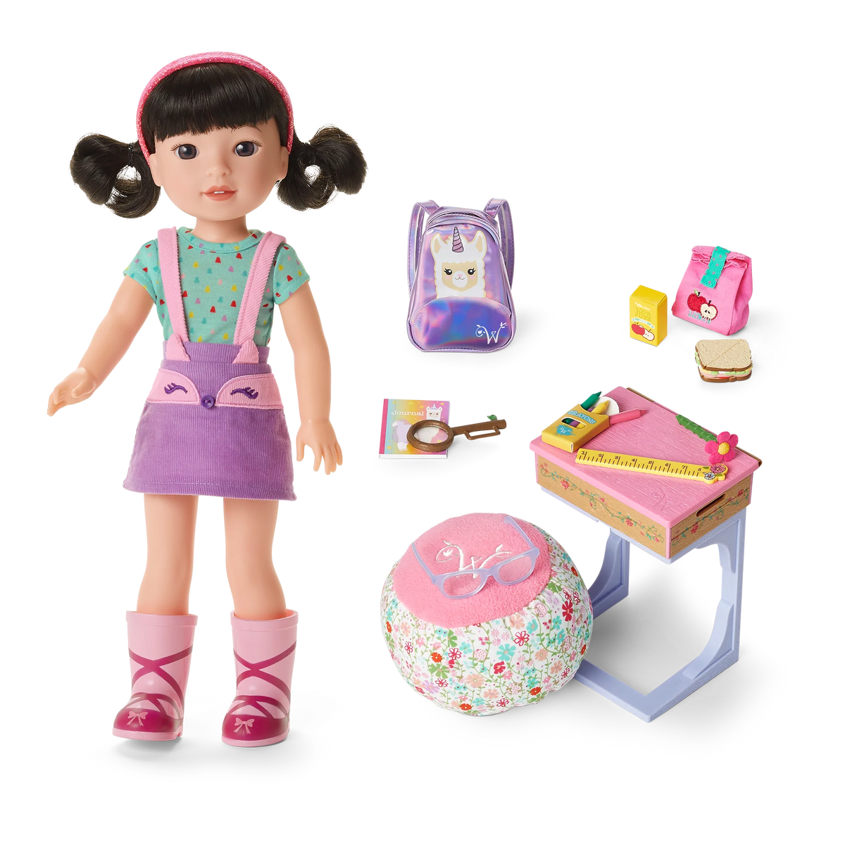 American girl welliewishers emerson clearance doll & accessory set