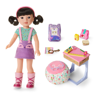 American Girl WellieWishers Camille Doll and School Set