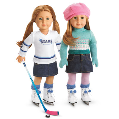 american girl doll hockey set