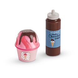 Ice Cream Sundae and Chocolate Syrup.