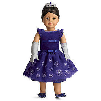 american girl doll blue dress