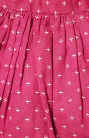 Close up of dress print used from 1986-1994.