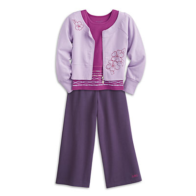 American Girl Yoga Outfit with Yoga Mat B71