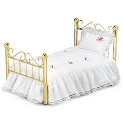 Pleasant Company Samantha Brass Bed Bedding Pillow American Girl