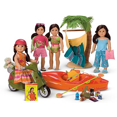 american girl doll kayak set