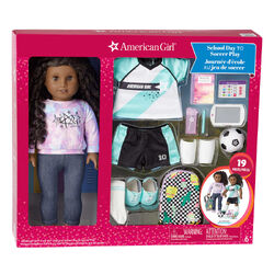 American girl doll soccer set deals