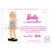 Certificate for the Classic Barbie Collector Doll.