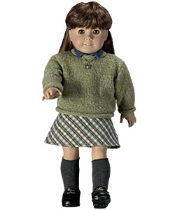 2013 CITITOY - BROWN HAIR GREEN EYES PLAID SKIRT YELLOW SWEATER 18"  GIRL DOLL