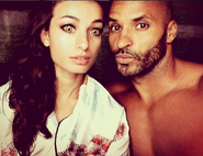 Sana Asad and Ricky Whittle while filming The Greatest Story Ever Told
