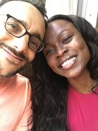 Omid Abtahi (Salim) and Yetide Badaki (Bilquis) BTS Season Two