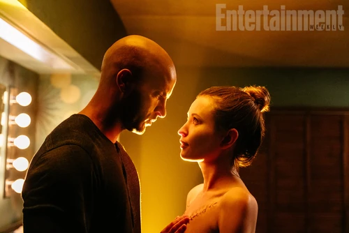 Ricky Whittle and Emily Browning as Shadow and Laura[7]