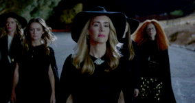 The witches on their way to fire the first shot 2 - 8x07