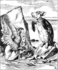 Alice with Gryphon and Turtle.
