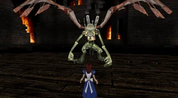 Alice facing the Jabberwock