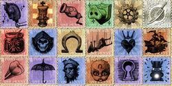 Postal wallpaper stamps