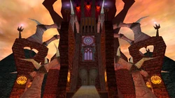 The Queen's castle exterior.