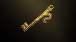 The first key, with the sign for Saturn.