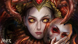 Concept art of the Queen in Asylum.