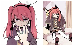 Amel dressed as a girl