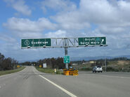 Northbound splits from 135 of the freeway.