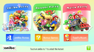 amiibo Party mode & amiibo Bonus on the game's menu